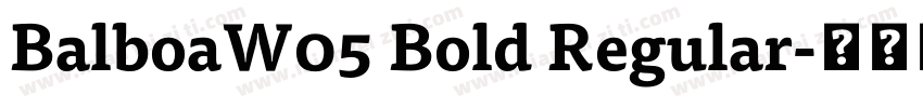 BalboaW05 Bold Regular字体转换